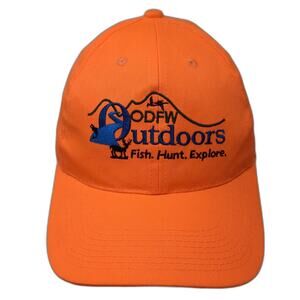 K-Products ODFW Outdoors Oregon Hat Baseball Cap Orange Blue OSFM Adjustable